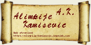 Alimpije Kamišević vizit kartica